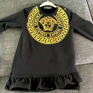 Versace baby dress black and gold